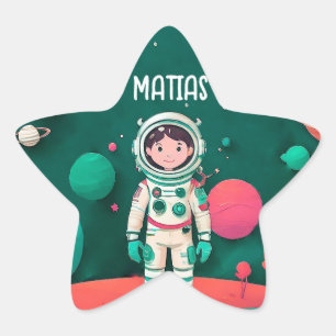 En Forma De Estrella Pegatina para cumpleaños personalizada