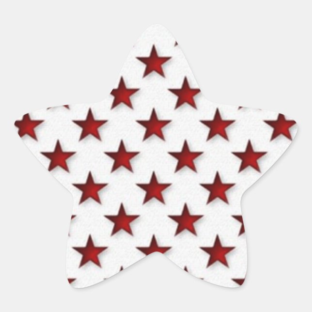 En Forma De Estrella Pegatina patriótico (Anverso)