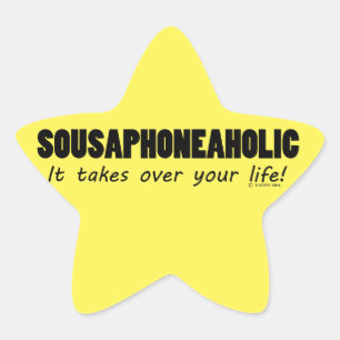 En Forma De Estrella Pegatina Sousaphoneaholic Life Star