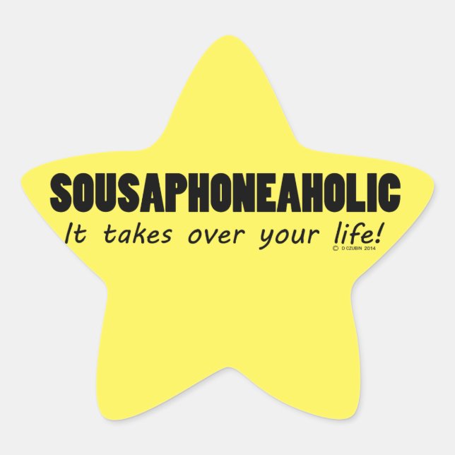 En Forma De Estrella Pegatina Sousaphoneaholic Life Star (Anverso)