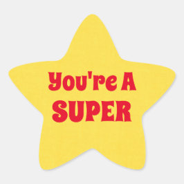 En Forma De Estrella Pegatina Super Star