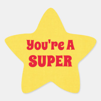 En Forma De Estrella Pegatina Super Star