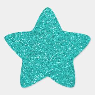 En Forma De Estrella Pegatina turquesa