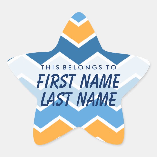 En Forma De Estrella Personalizado Esto Pertenece A Star Pegatina (Anverso)