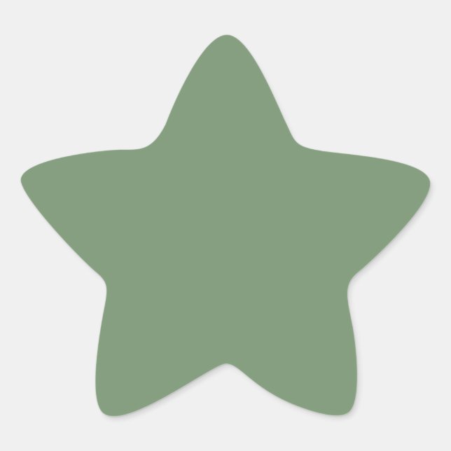 En Forma De Estrella Sage Green Star Pegatina (Anverso)