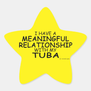 En Forma De Estrella Una relación significativa Tuba Star Pegatina