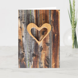 En forma de tarjeta de felicitación para el corazó