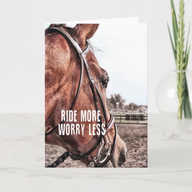 en francés CHEVAL Tarjeta de saludo (Anverso)