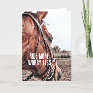 en francés CHEVAL Tarjeta de saludo