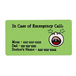 En Funda de etiquetas de emergencia