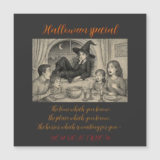 En Halloween damos la bienvenida a las brujas! (Anverso)