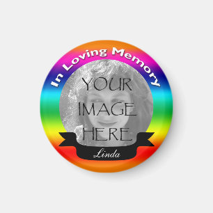 En imán cariñoso de la foto del arco iris de la