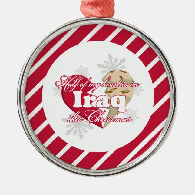 En Iraq este ornamento redondo del navidad (Frente)