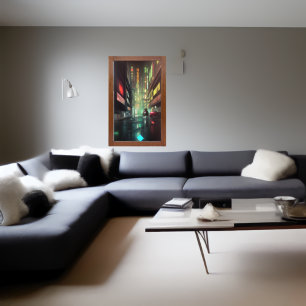 En la calle, Poster de arte de IA nocturno