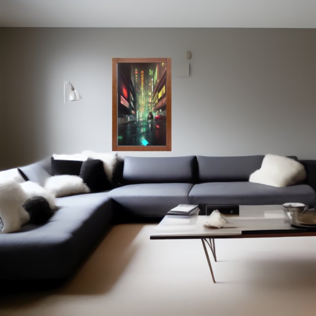 En la calle, Poster de arte de IA nocturno (Subido por el creador)