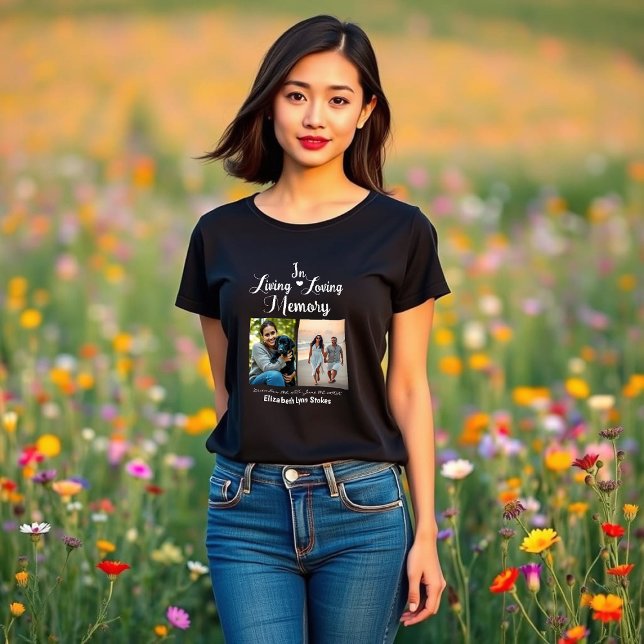 En la camiseta de la memoria viva y amorosa (In Living & Loving Memory Women's T-shirt)