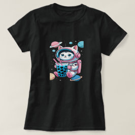 En la camiseta del Chica del anime del astronauta