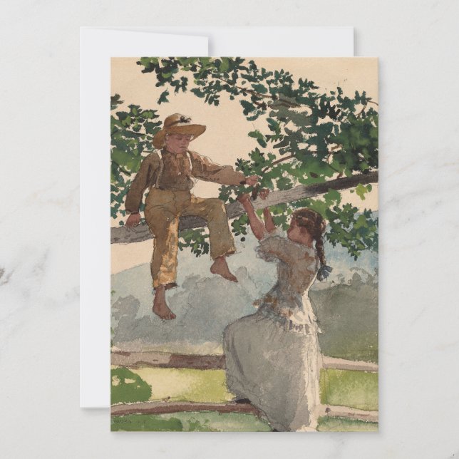 En la cerca | Winslow Homer (Anverso)