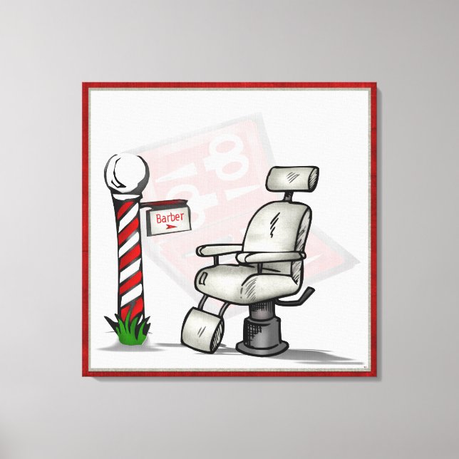 En La Decoración De La Barbería (Anverso)