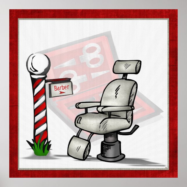 En La Decoración De La Barbería (Frente)