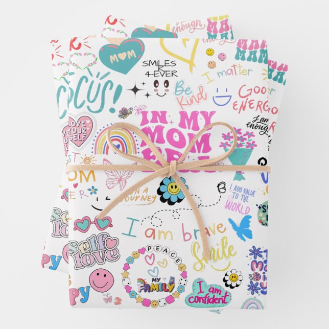 En la era de mi mamá hojas de envolver regalos (In situ)