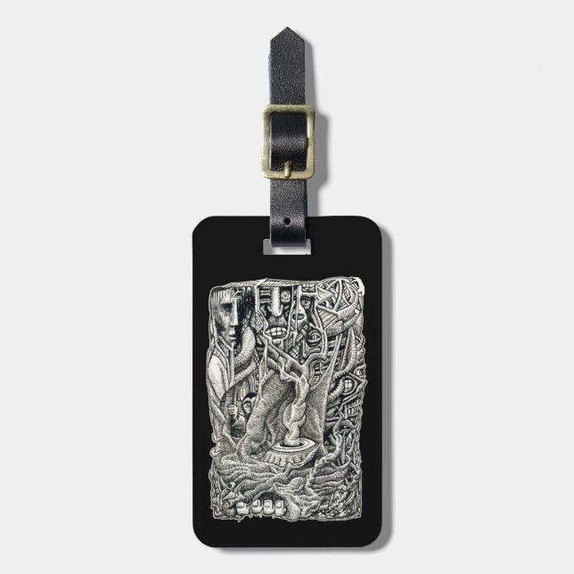 En la etiqueta de equipaje del sótano (Frente Vertical)