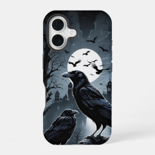 En la funda para Iphone 16 del cuervo de la luna d