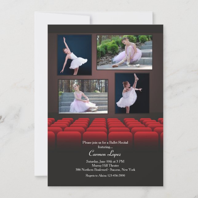 En la gran pantalla de la invitación fotográfica 4 (Anverso)