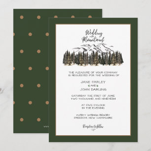 En la invitación a la boda de las montañas