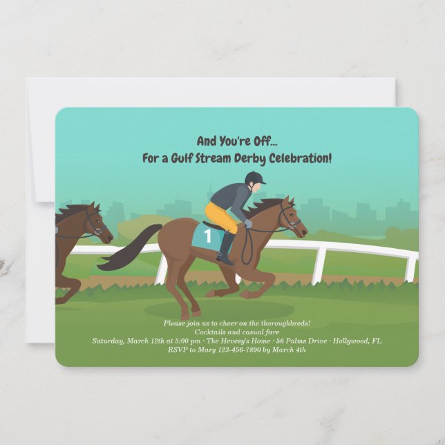 En la invitación a la carrera derby (Anverso)