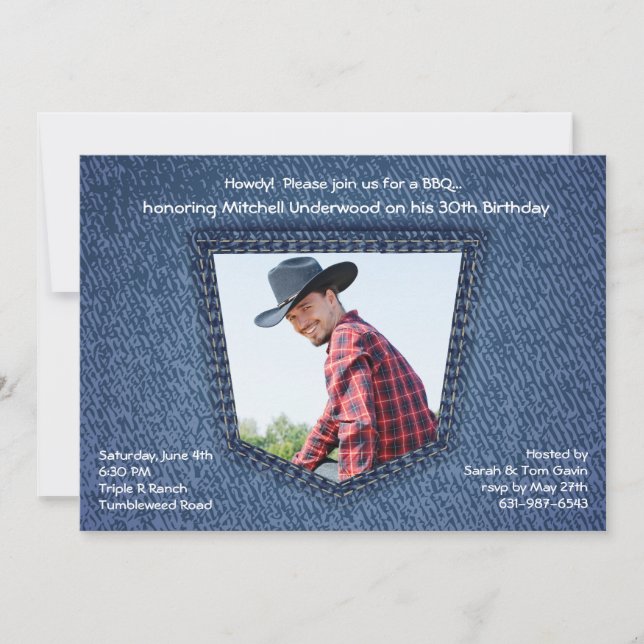 En la invitación a la foto de bolsillo (Anverso)