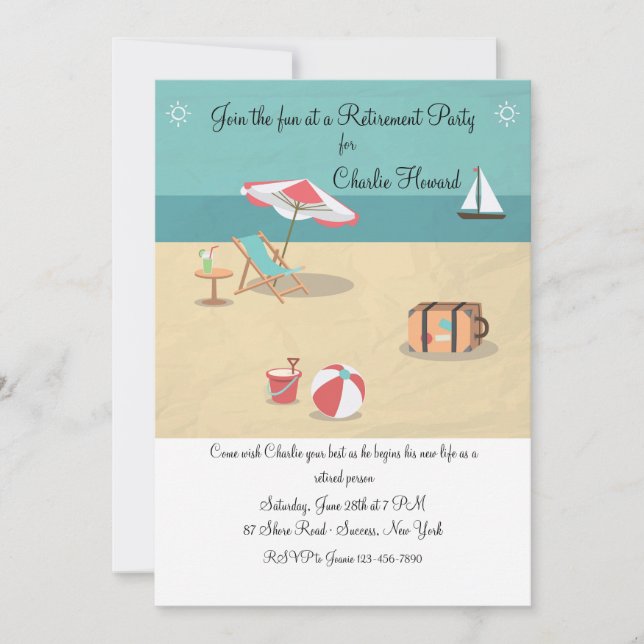 En la invitación a la playa (Anverso)