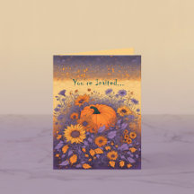 En la invitación al jardín de Hallowe'en