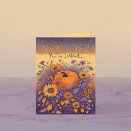 En la invitación al jardín de Hallowe'en