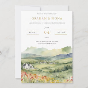 En la Invitación de Acuarela del Glen