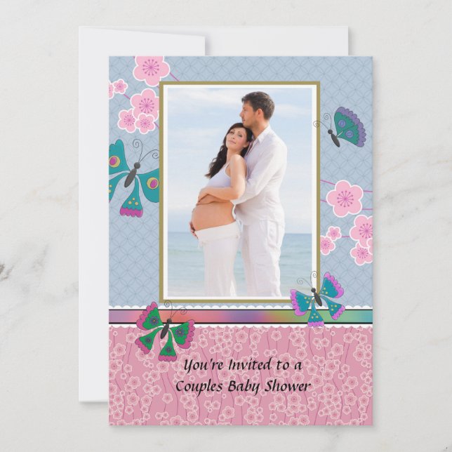 En la invitación de Baby Shower de la foto del (Anverso)