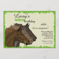 En la invitación de la carrera de caballos de la