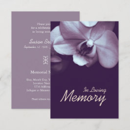 En la Invitación del funeral de Orquídea DP de la