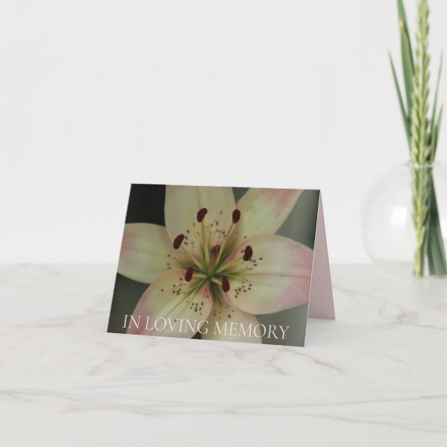 En la invitación del servicio de memoria amorosa (Anverso)