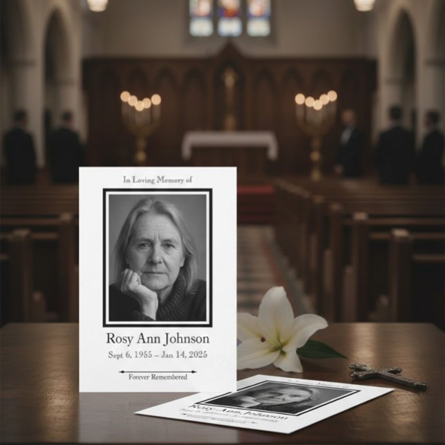 En la invitación funeraria de la foto de la memori (Subido por el creador)