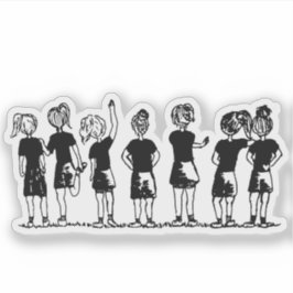 En la línea - Pegatina Ultimate Frisbee