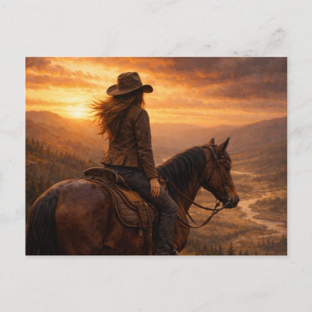 En la Luz | Arte de Caballo | Tarjeta Postal (Anverso)