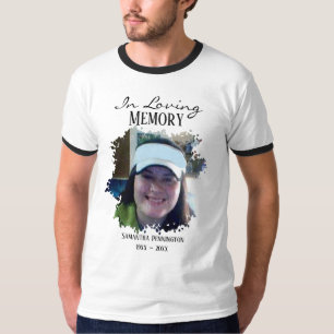 En la memoria afligida foto camiseta blanca