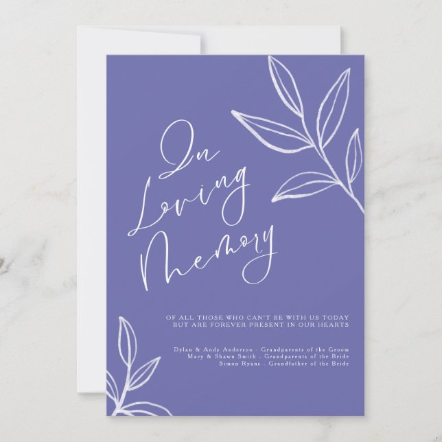En La Memoria Amada De Los Seres Queridos Boda Per (Anverso)