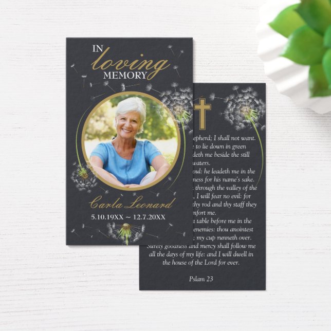 En la memoria amorosa Dandelion Photo Funeral Pray (Escritorio)