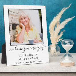 En la memoria amorosa Foto simple placa conmemorat