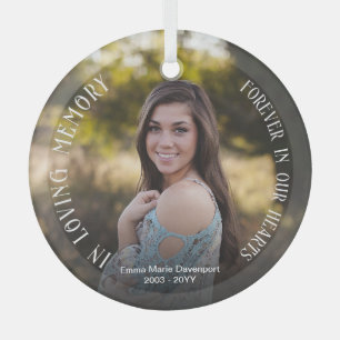 En la memoria amorosa   Ornamento de vidrio conmem