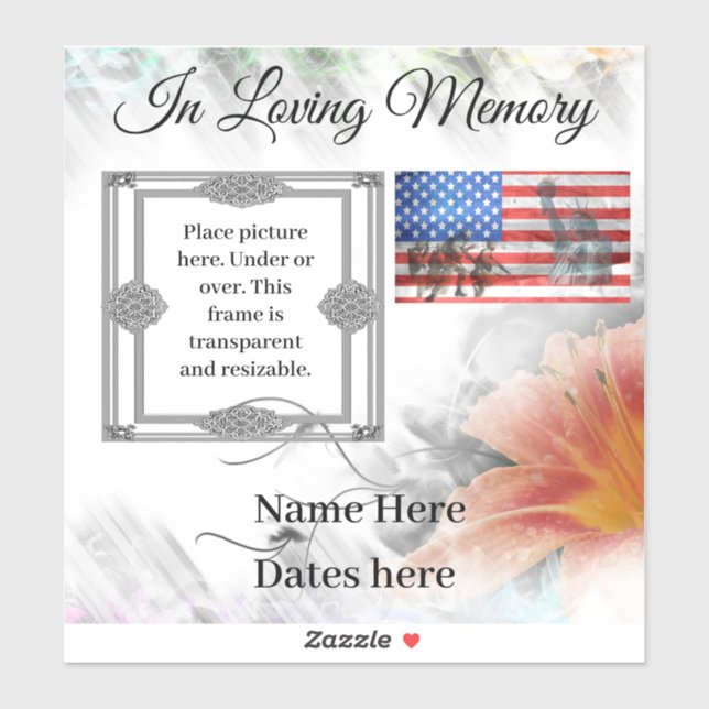 En la memoria amorosa pegatina vinílico (Hoja)