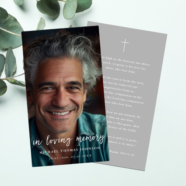 En la memoria amorosa tarjeta de oración funeraria (Subido por el creador)