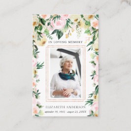 En la memoria amorosa | Tarjeta de rezo de funeral